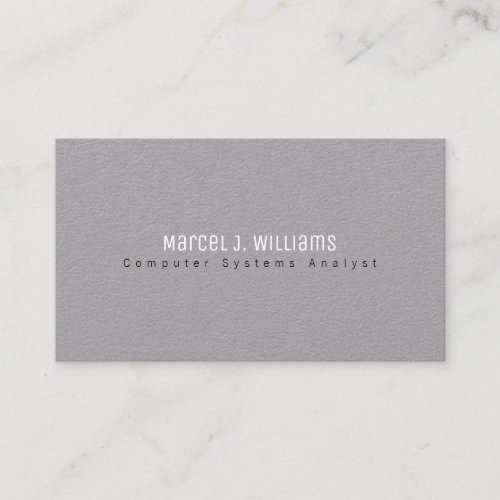 minimalist modern professional plain neutral gray business card