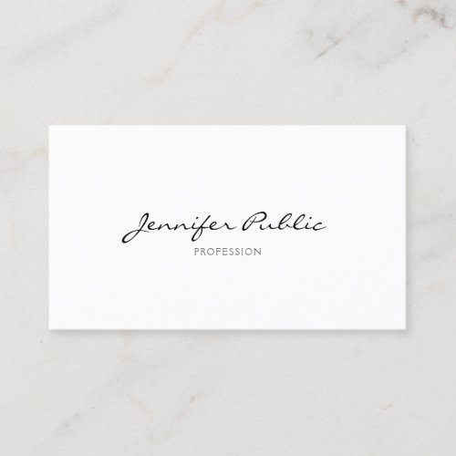 Minimalist Modern Professional Simple Chic Plain Business Card