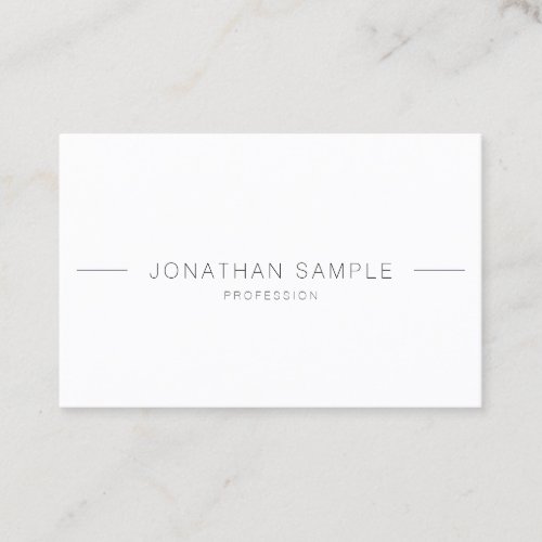 Minimalist Modern Professional Simple Template Top Business Card