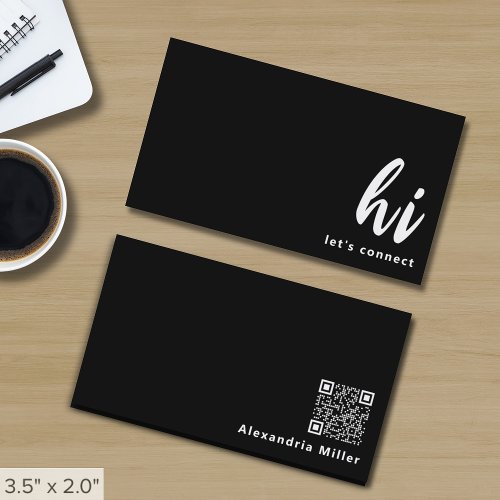 Minimalist Modern QR Code Business Card