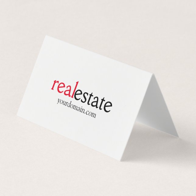 Minimalist Modern Real Estate Agent  Business Card (Front)