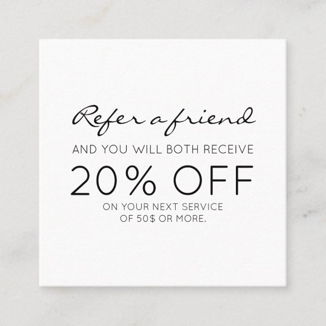 Minimalist Modern Referral (Front)