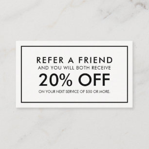 Minimalist Modern Referral Card