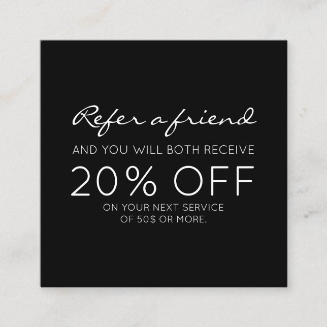 Minimalist Modern Referral Card (Front)