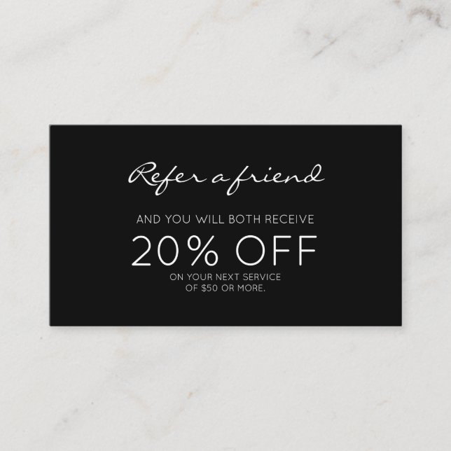 Minimalist Modern Referral Card (Front)