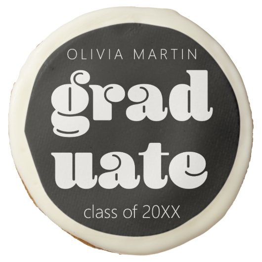 Minimalist modern retro Graduate design with name Sugar Cookie (Front)