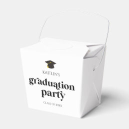 Minimalist Modern Retro Graduation Party Favor Boxes