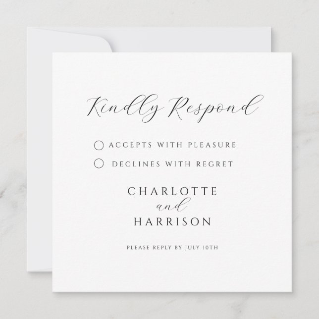 Minimalist Modern RSVP (Front)