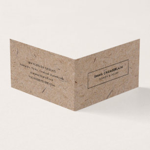Minimalist Modern Rustic Kraft Paper Business Card