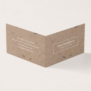 Minimalist Modern Rustic Kraft Paper Business Card