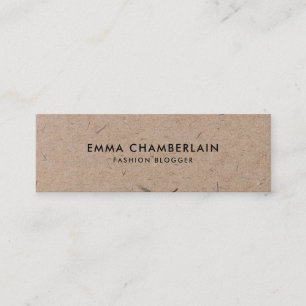 Minimalist Modern Rustic Kraft Paper Business Card