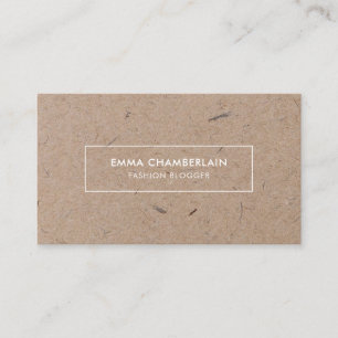 Minimalist Modern Rustic Kraft Paper Enclosure Card