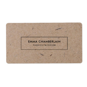 Minimalist Modern Rustic Kraft Paper Label