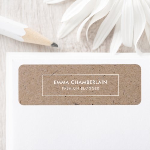 Minimalist Modern Rustic Kraft Paper Labels