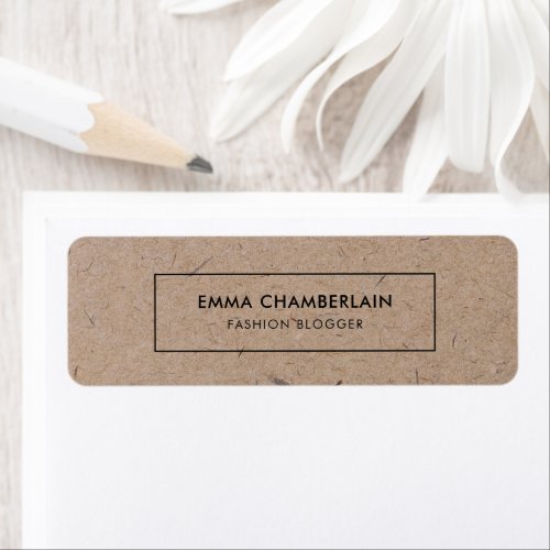 Minimalist Modern Rustic Kraft Paper Labels