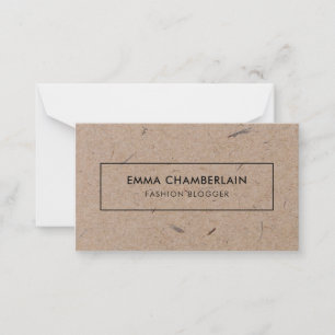 Minimalist Modern Rustic Kraft Paper Note Card