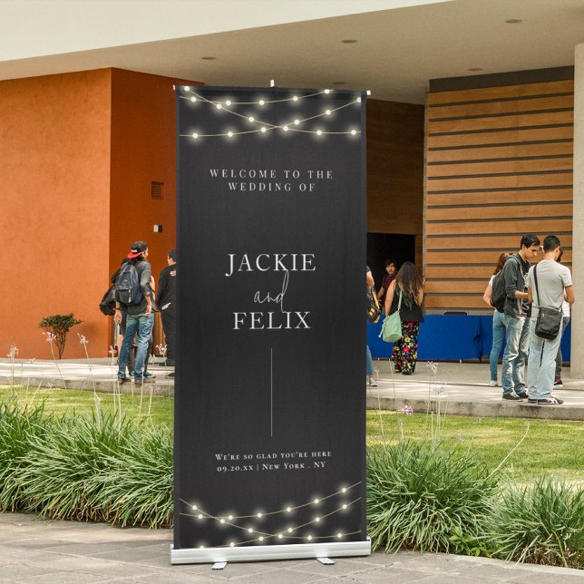 Minimalist Modern Rustic Wedding Welcome Retractable Banner (Creator Uploaded)