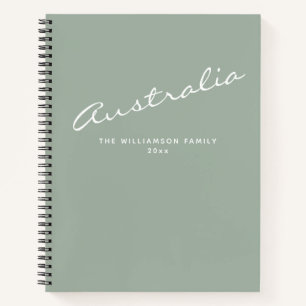 Minimalist Modern Sage Personalized Travel Journal