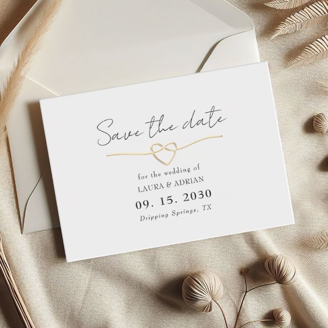 Minimalist Modern Save The Date Letterpress Photo Cards (Creator Uploaded)
