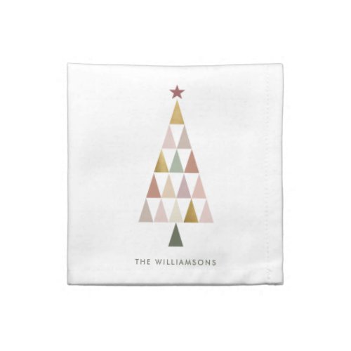 Minimalist Modern Scandi Simple Christmas Tree Cloth Napkin