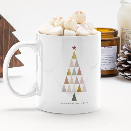 Minimalist Modern Scandi Simple Christmas Tree Coffee Mug