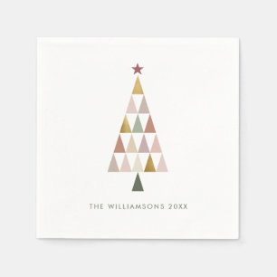 Minimalist Modern Scandi Simple Christmas Tree Napkins