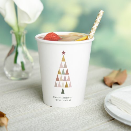 Minimalist Modern Scandi Simple Christmas Tree Paper Cups