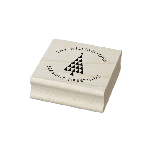 Minimalist Modern Scandi Simple Christmas Tree Rubber Stamp