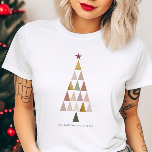 Minimalist Modern Scandi Simple Christmas Tree T_Shirt