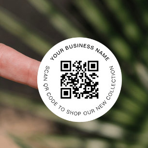 Minimalist Modern Scannable Business QR Code Label