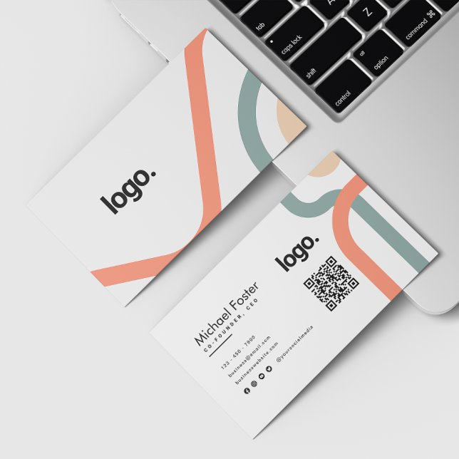Minimalist Modern Scannable Qrcode Business Card (Creator Uploaded)