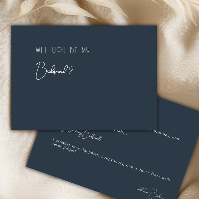 Minimalist Modern Script Bridesmaid Proposal (Creator Uploaded)