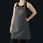 Minimalist Modern Script Lettering Name Kitchen Apron<br><div class="desc">Minimalist Modern Script Lettering Name Kitchen Apron</div>