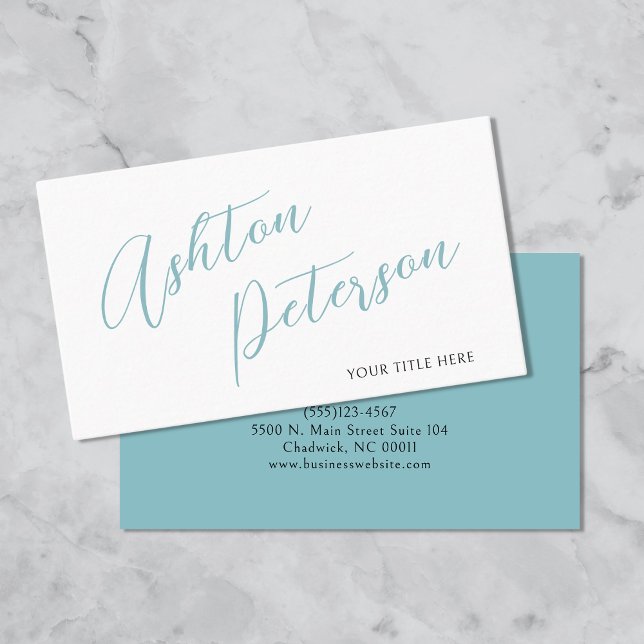 Minimalist Modern Script Name Business Card (Creator Uploaded)