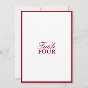 Minimalist Modern Script Wedding Table Number