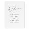 Minimalist modern script wedding welcome sign