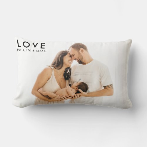 Minimalist Modern Simple and Chic Photo Lumbar Cus Lumbar Pillow