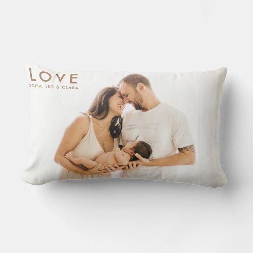Minimalist Modern Simple and Chic Photo Lumbar Pillow