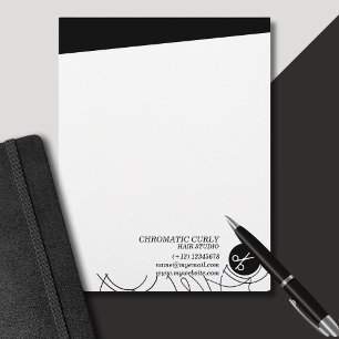 Minimalist Modern Simple Black And White Line  Letterhead