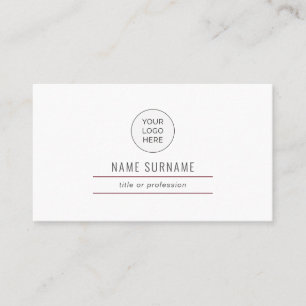 Minimalist Modern Simple Burgundy Business Card