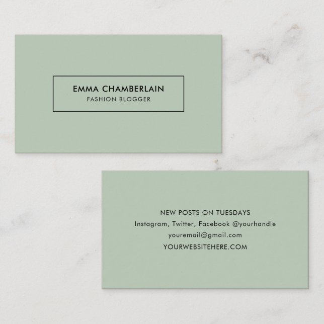 Minimalist Modern Simple Business Card (Front/Back)