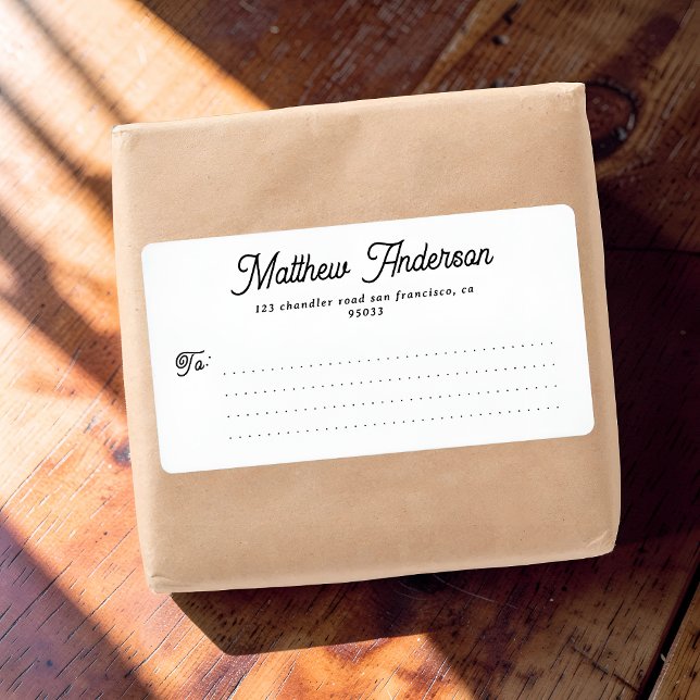 Minimalist Modern Simple Business Mailing Shipping Label (Creator Uploaded)