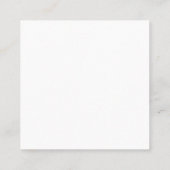 Minimalist Modern Simple Elegant Black Template Square Business Card (Back)