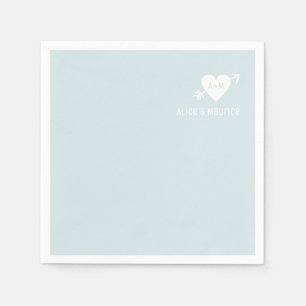 Minimalist Modern Simple Elegant Blue Cocktail Napkins