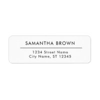 Minimalist Modern Simple Elegant Return Address