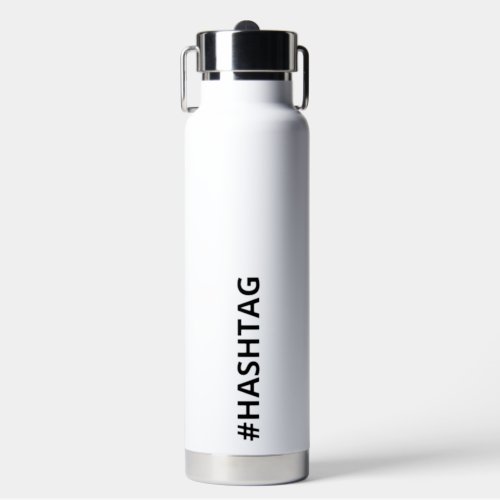 Minimalist Modern Simple Hashtag Water Bottle