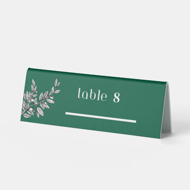MINIMALIST MODERN SIMPLE TABLE PLACE CARDS TENT (Front)