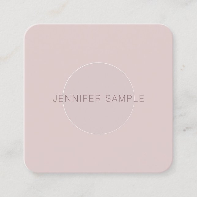 Minimalist Modern Simple Template Professional Square Business Card (Front)