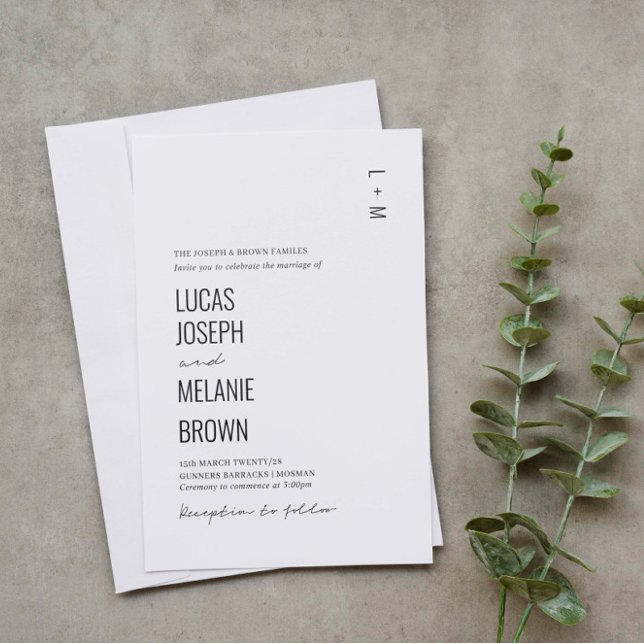 Minimalist & modern simple wedding invitation (Creator Uploaded)