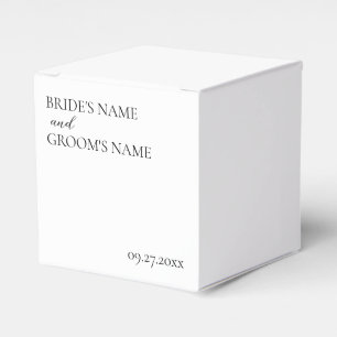 Minimalist Modern Simple Wedding Place Card Favor Boxes